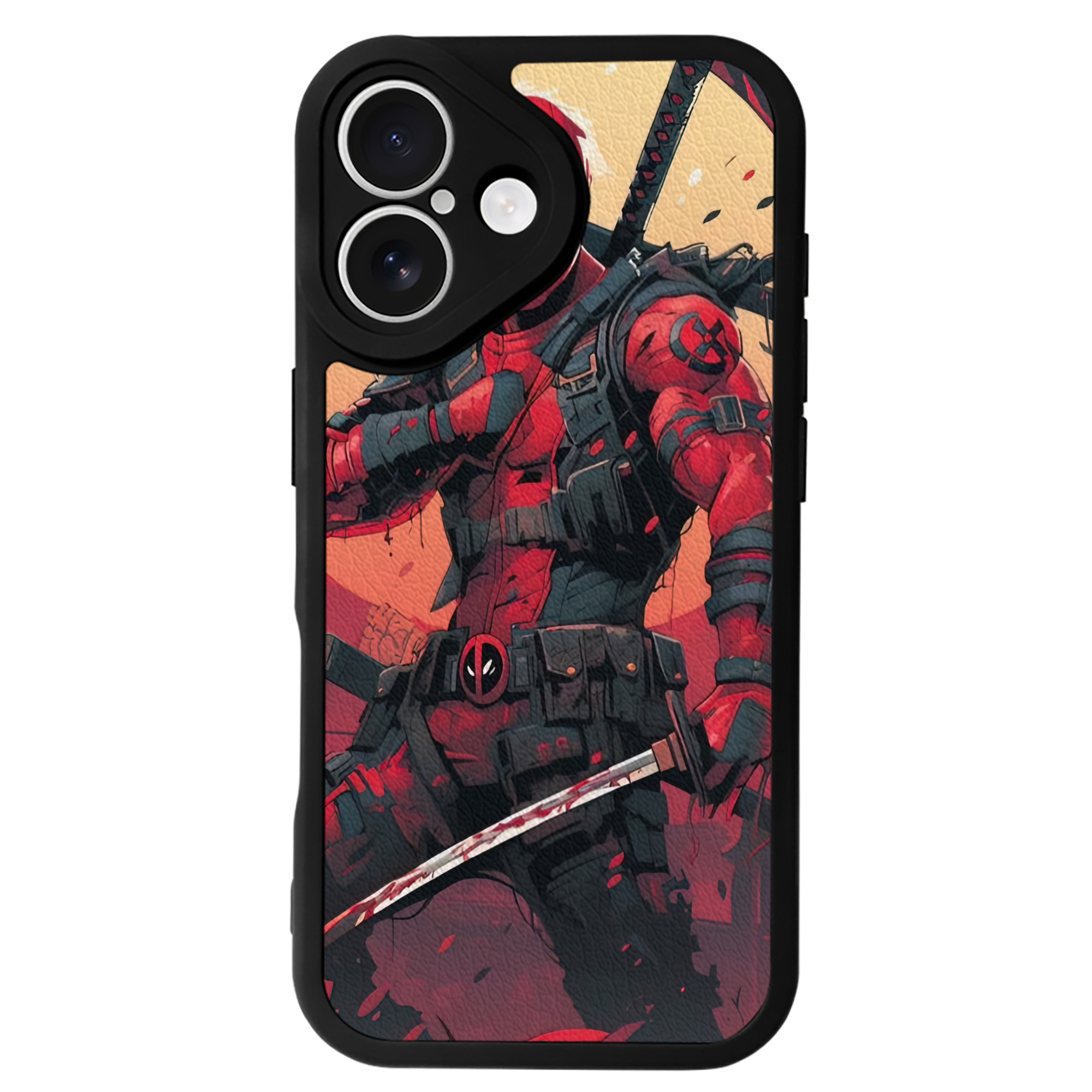 （画像用） Deadpool デッドプール 【iPhone 16シリーズ対応】シリコンスマホケース（レザー調） 材質：シリコン